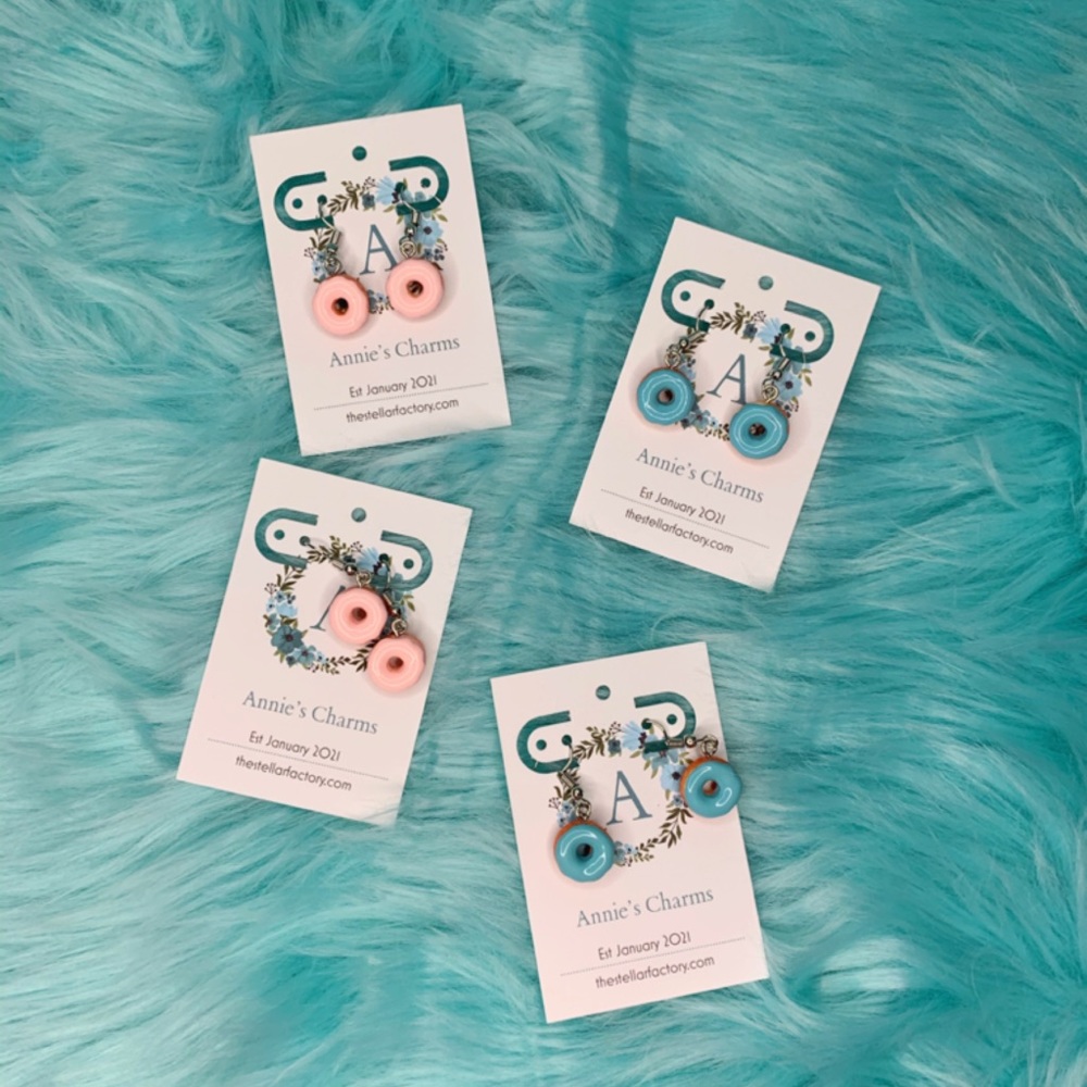 🎉Pack of 3 Handmade Donut Earrings